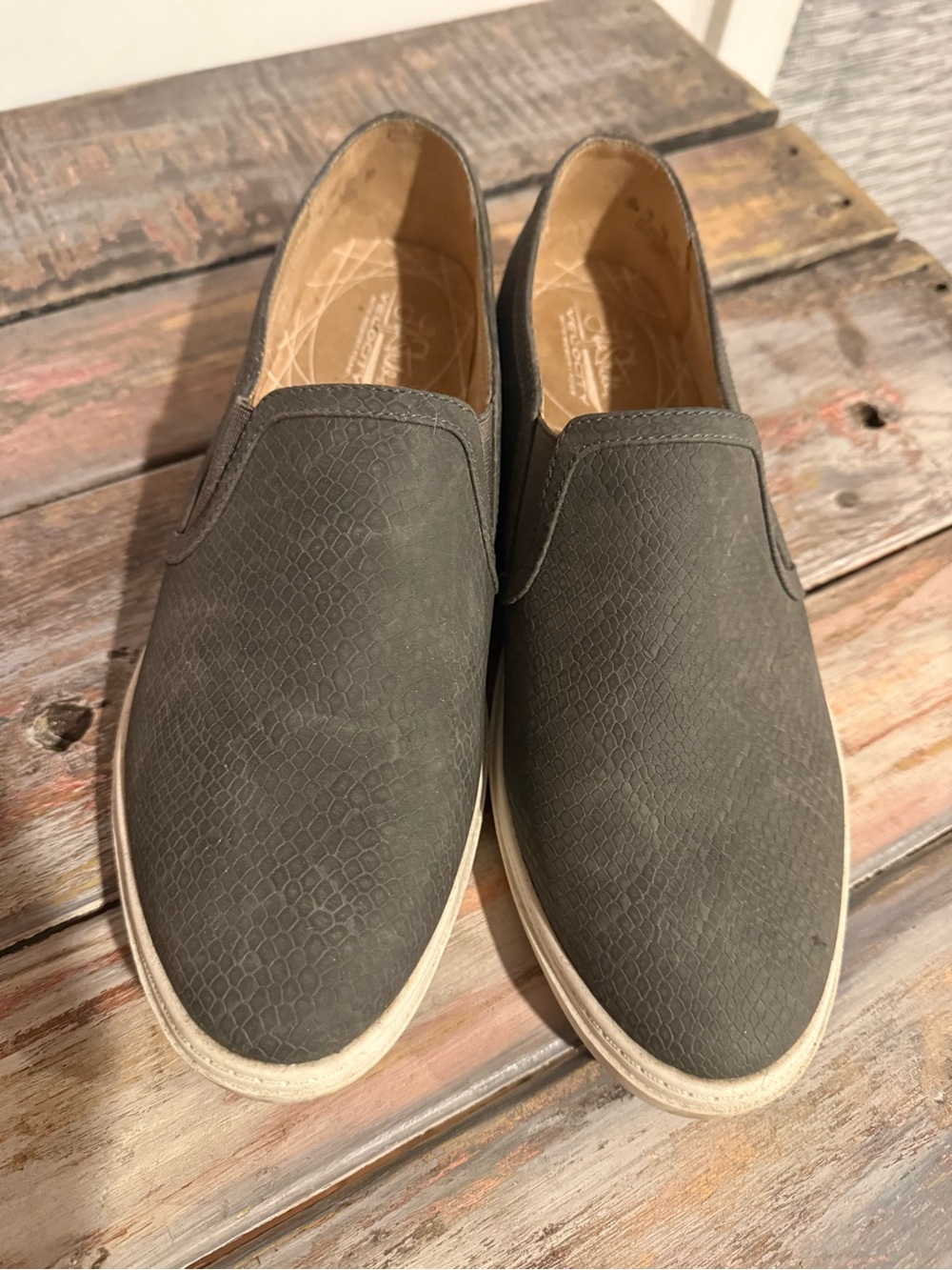 Life Stride Women's Slip-On Loafers in Charcoal Gray